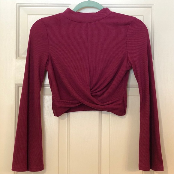 Flare Sleeve Knot Front Top - Picture 1 of 3
